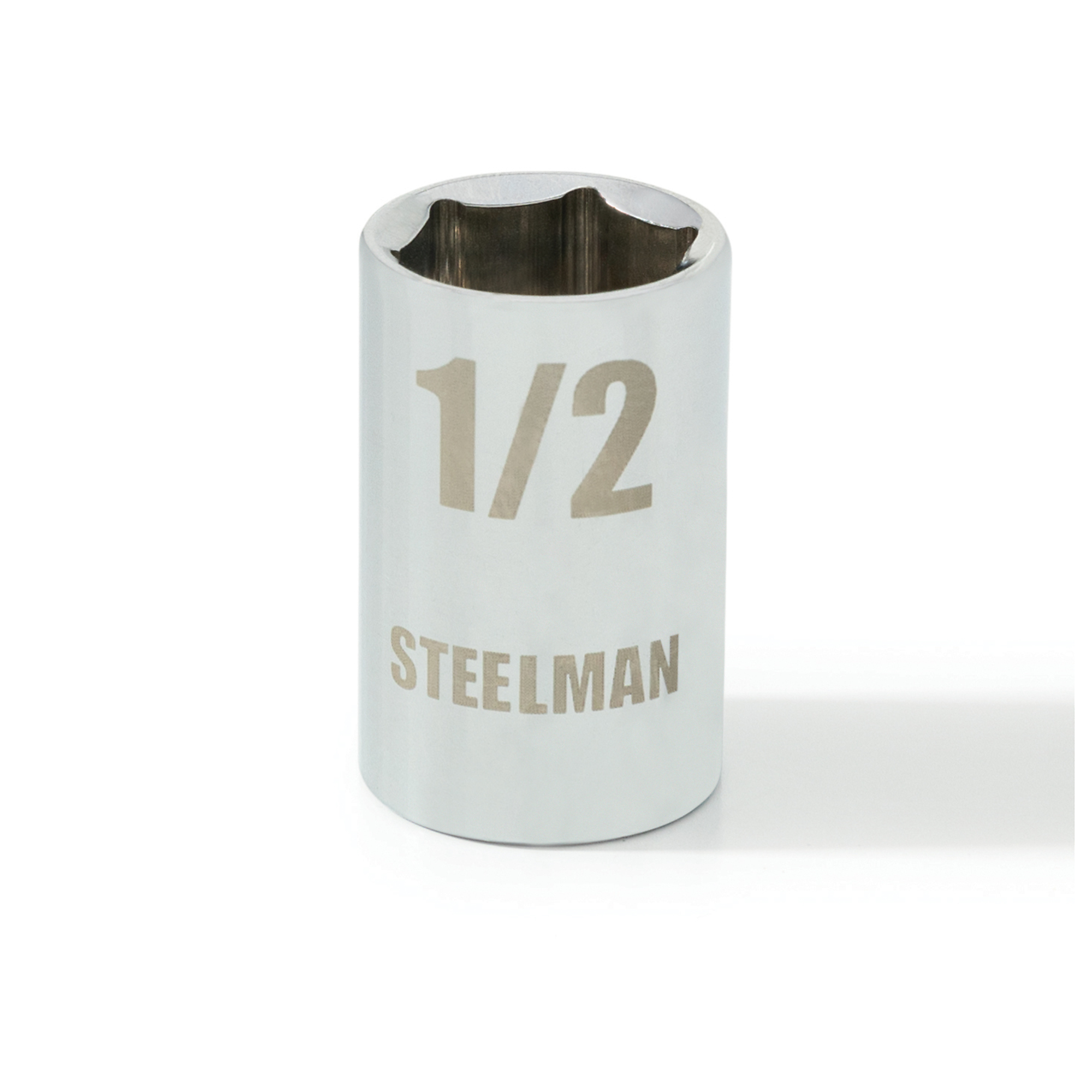 STEELMAN 3/8-Inch Drive x 1/2-Inch Shallow 6-Point SAE Single Socket, Model# 78206